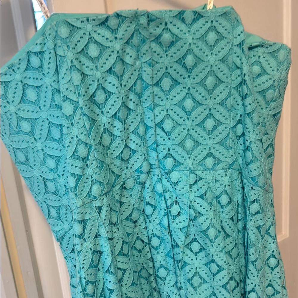 Lilly Pulitzer Blue Strapless Sundress Mini - Picture 3 of 4